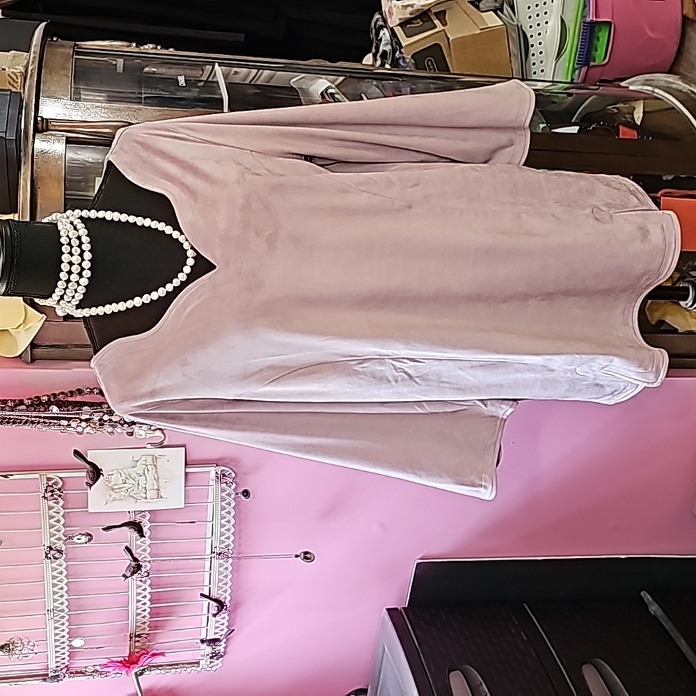 Faux suede top